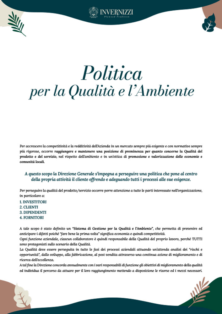 INVERNIZZI_politicaQUALITAeAMBIENTE_A4_ITA_UPDATE